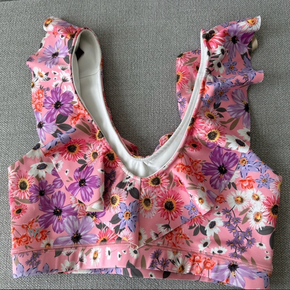 IVL FLORAL RUFFLE TOP